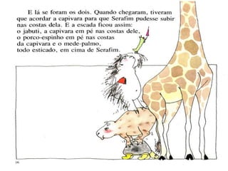 Agirafa e o mede palmo