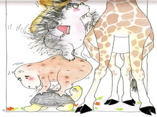 Agirafa e o mede palmo