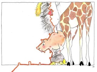 Agirafa e o mede palmo