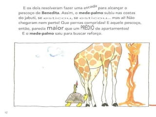 A girafa e o mede palmos