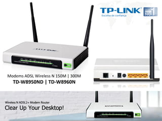 Modems ADSL Wireless N 150M | 300M
  TD-W8950ND | TD-W8960N
 