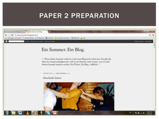 PAPER 2 PREPARATION
 