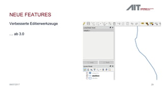 Verbesserte Editierwerkzeuge
… ab 3.0
2908/07/2017
NEUE FEATURES
 