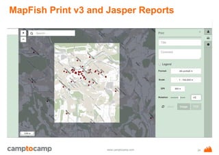 www.camptocamp.com
MapFish Print v3 and Jasper Reports
24
 
