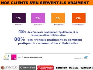 NOS CLIENTS S’EN SERVENT-ILS VRAIMENT 
FRMPHPA - Moissac - 13/10/2014 
 
