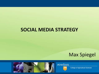 social media Strategy Max Spiegel 