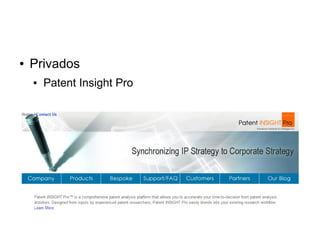 ● Privados
● Patent Insight Pro
 