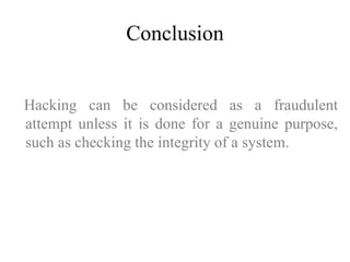 Overview about hacking | PPT