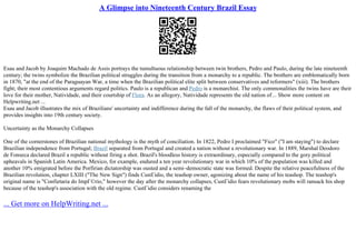 A Glimpse Into Nineteenth Century Brazil Essay  PPT