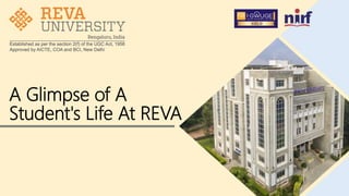 A Glimpse of A
Student's Life At REVA
 