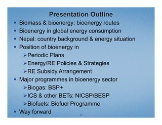 A glimpse of bioenergy policy initiatives in Nepal | PDF