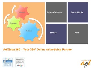 SearchEngines Social Media Viral Mobile AdGlobal360 – Your 360° Online Advertising Partner 