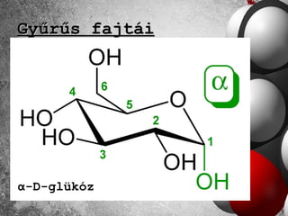 Gyűrűs fajtái




α-D-glükóz
 