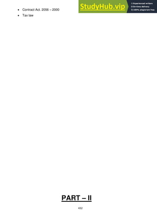 432
Contract Act. 2056 – 2000
Tax law
PART – II
 