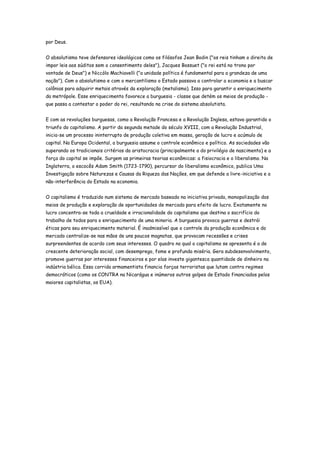 A globalização e capitalismo