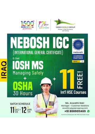 A Global Perspective View About Nebosh Course in Iraq with Green World Group.pdf