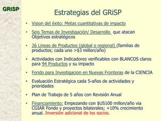 A global rice science partnership GRiSP