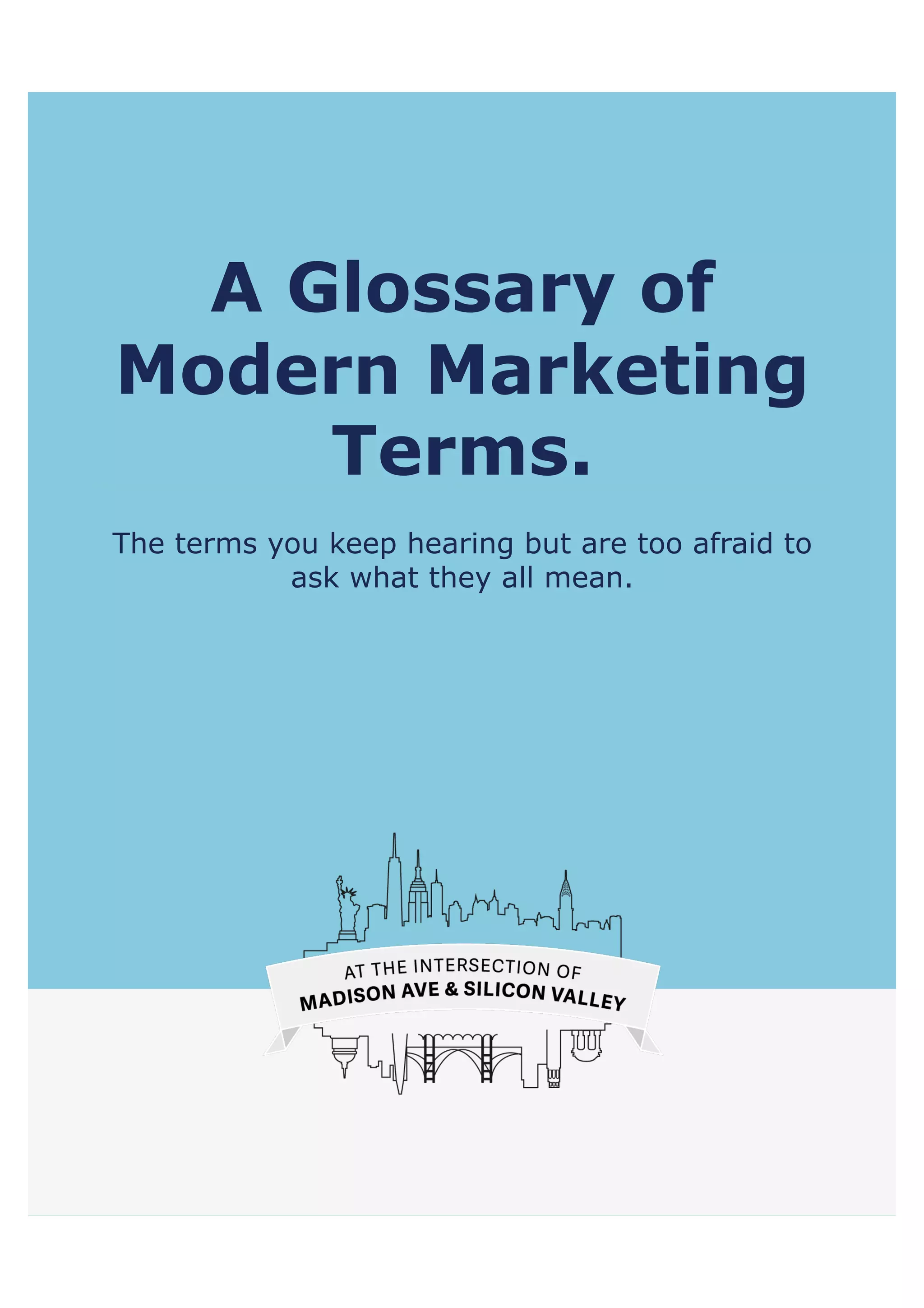 A glossary of modern marketing terms | PDF