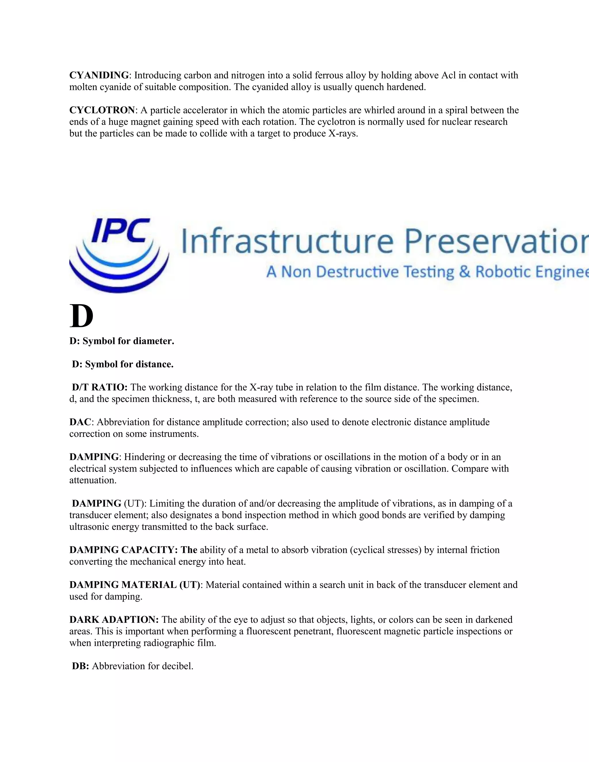A glossary of nondestructive testing terminology pdf
