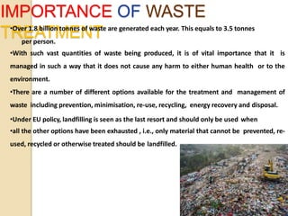 TREATMENT OF SOLID WASTE