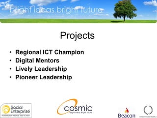 Projects  Regional ICT Champion Digital Mentors Lively Leadership Pioneer Leadership 