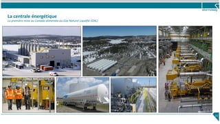 La centrale énergétique
La première mine au Canada alimentée au Gaz Naturel Liquéfié (GNL)
22
 