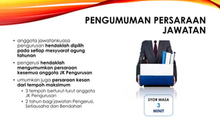 Pengurusan dan pengendalian mesyuarat agung JMB/MC Pengurusan Strata