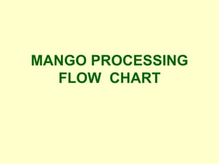 MANGO PROCESSING FLOW  CHART 