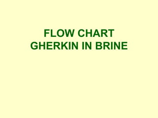 FLOW CHART GHERKIN IN BRINE 