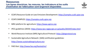 Decision support tools for climate change mitigation interventions in agriculture