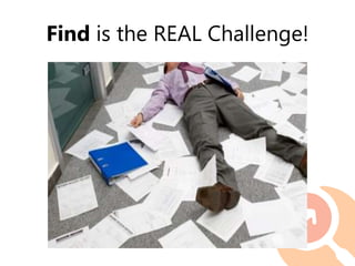 Find is the REAL Challenge!
 