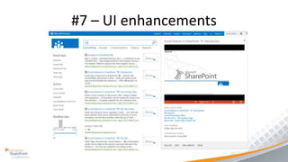 #7 – UI enhancements
 