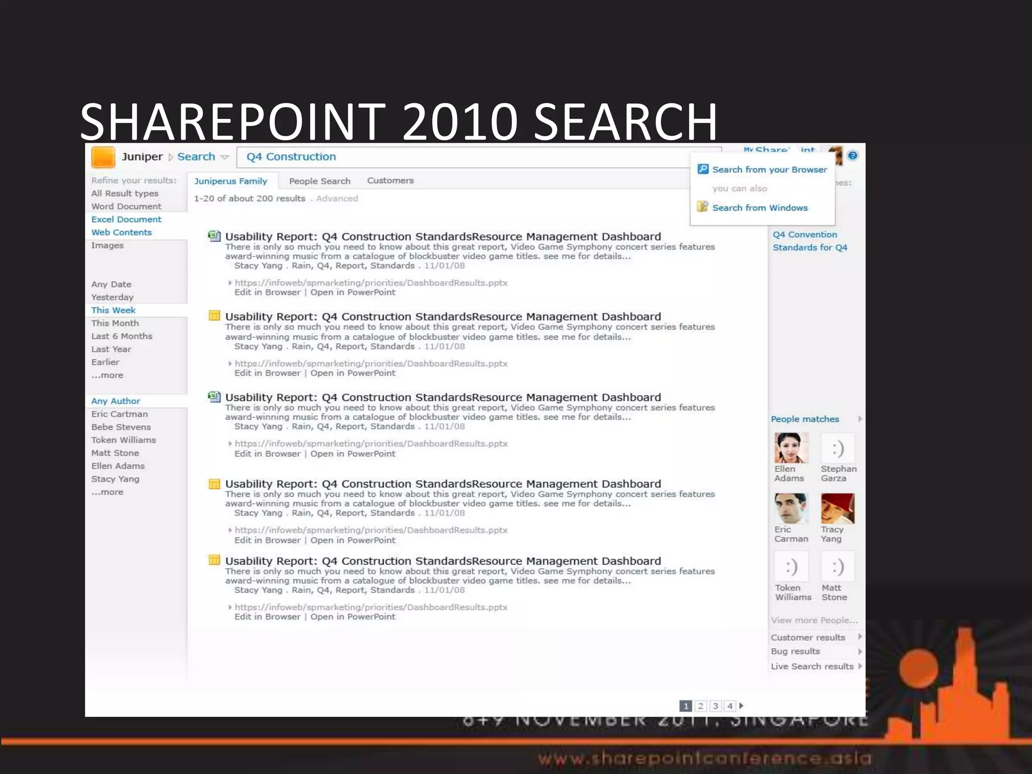 SHAREPOINT 2010 SEARCH
 