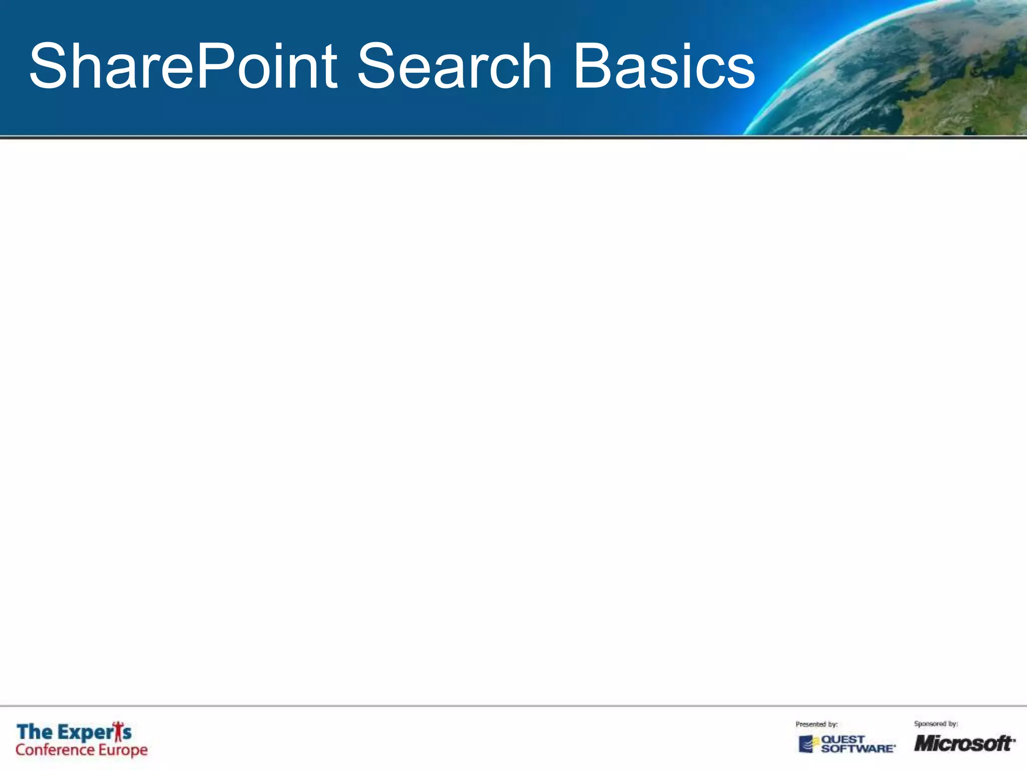 SharePoint Search Basics