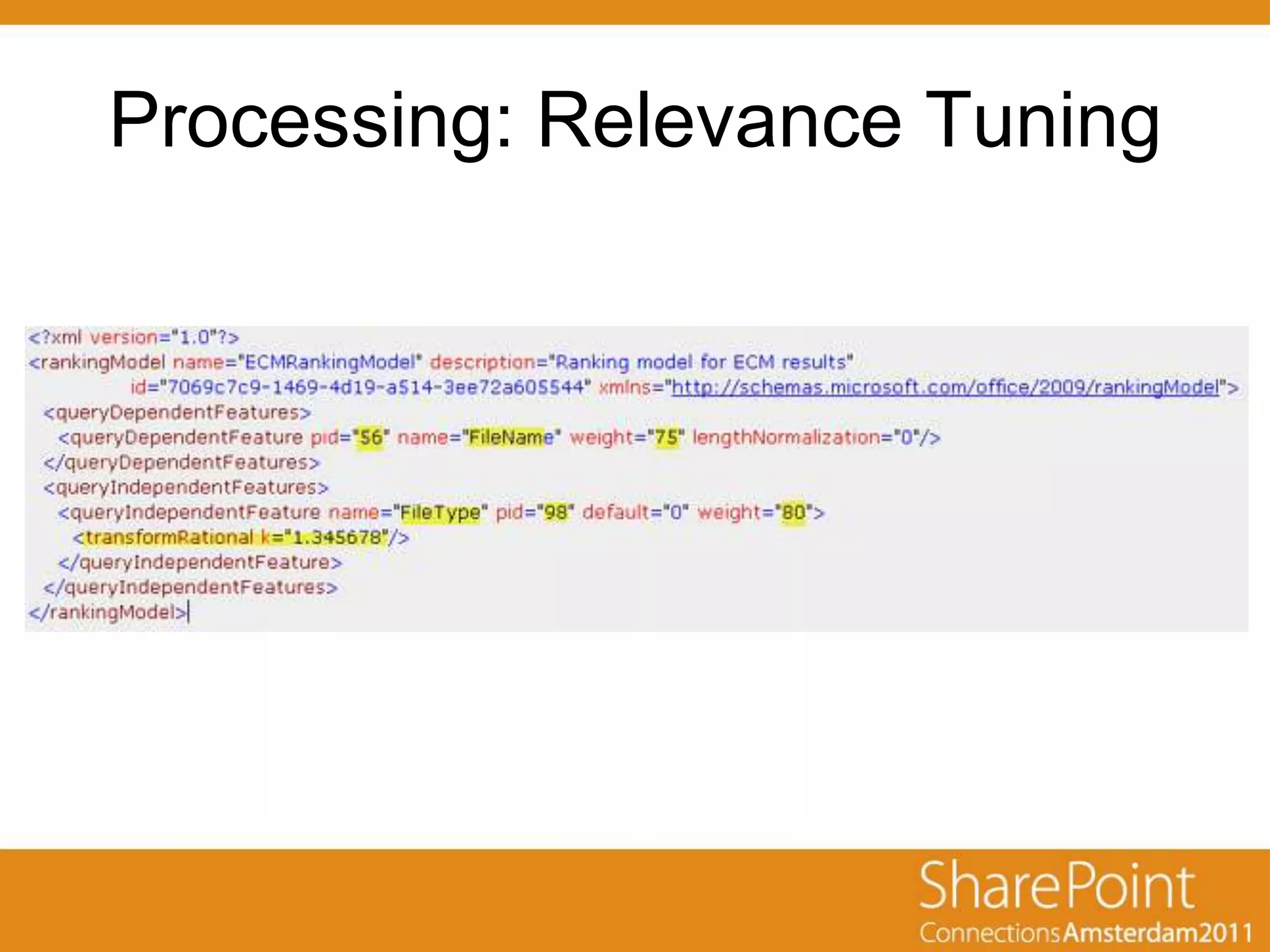 Processing: Relevance Tuning
 
