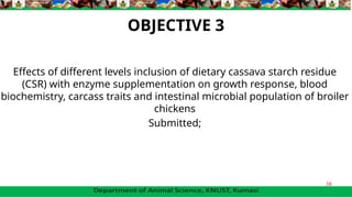 cassava star residue as replacement for maize and enzyme supplements in ...