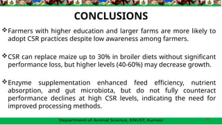 cassava star residue as replacement for maize and enzyme supplements in ...