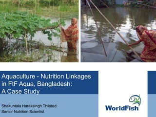 Aquaculture - Nutrition Linkages
in FtF Aqua, Bangladesh:
A Case Study
Shakuntala Haraksingh Thilsted
Senior Nutrition Scientist
 