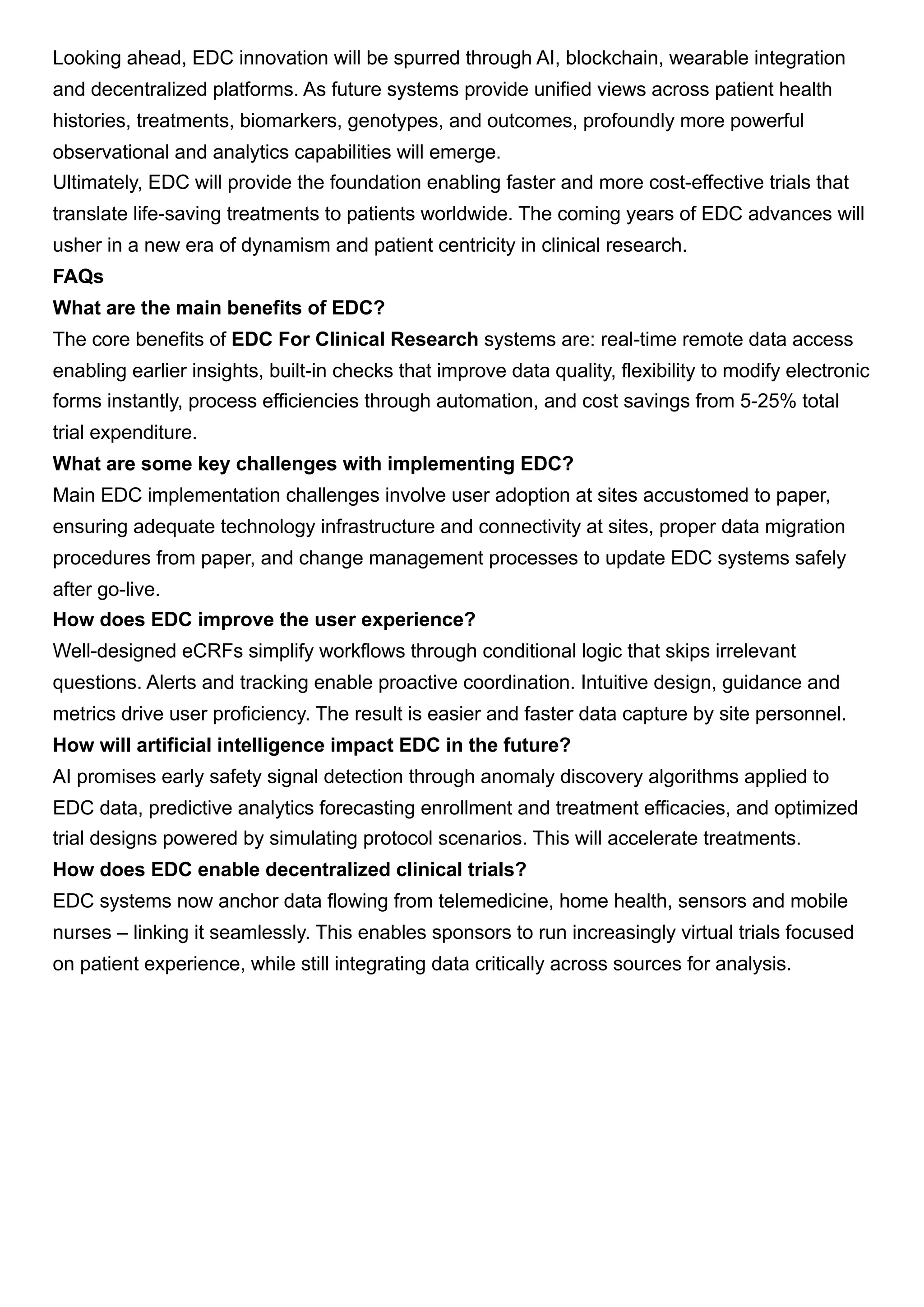 EDC In Clinical Trials| Electronic Data Capture In Clinical Trials ...