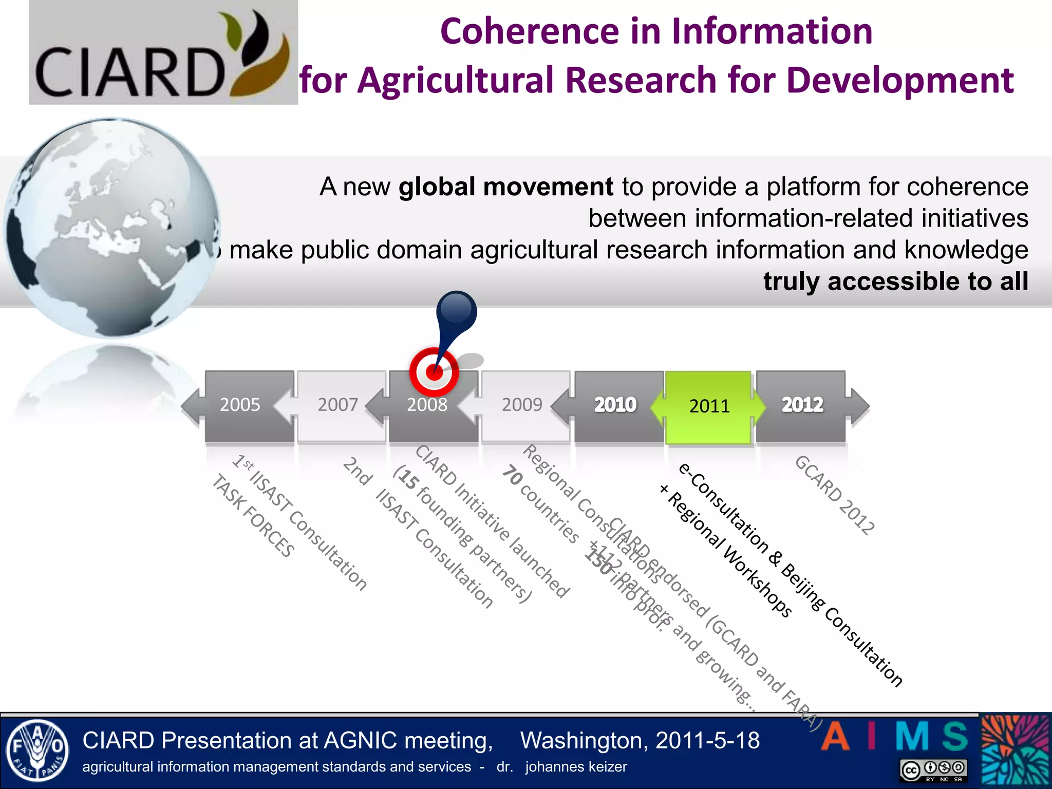 Create a global network of public collections of informationGlobal and Local Challenges in Research CommunicationCapacities