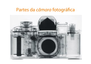 Partes da câmara fotográﬁca
 
