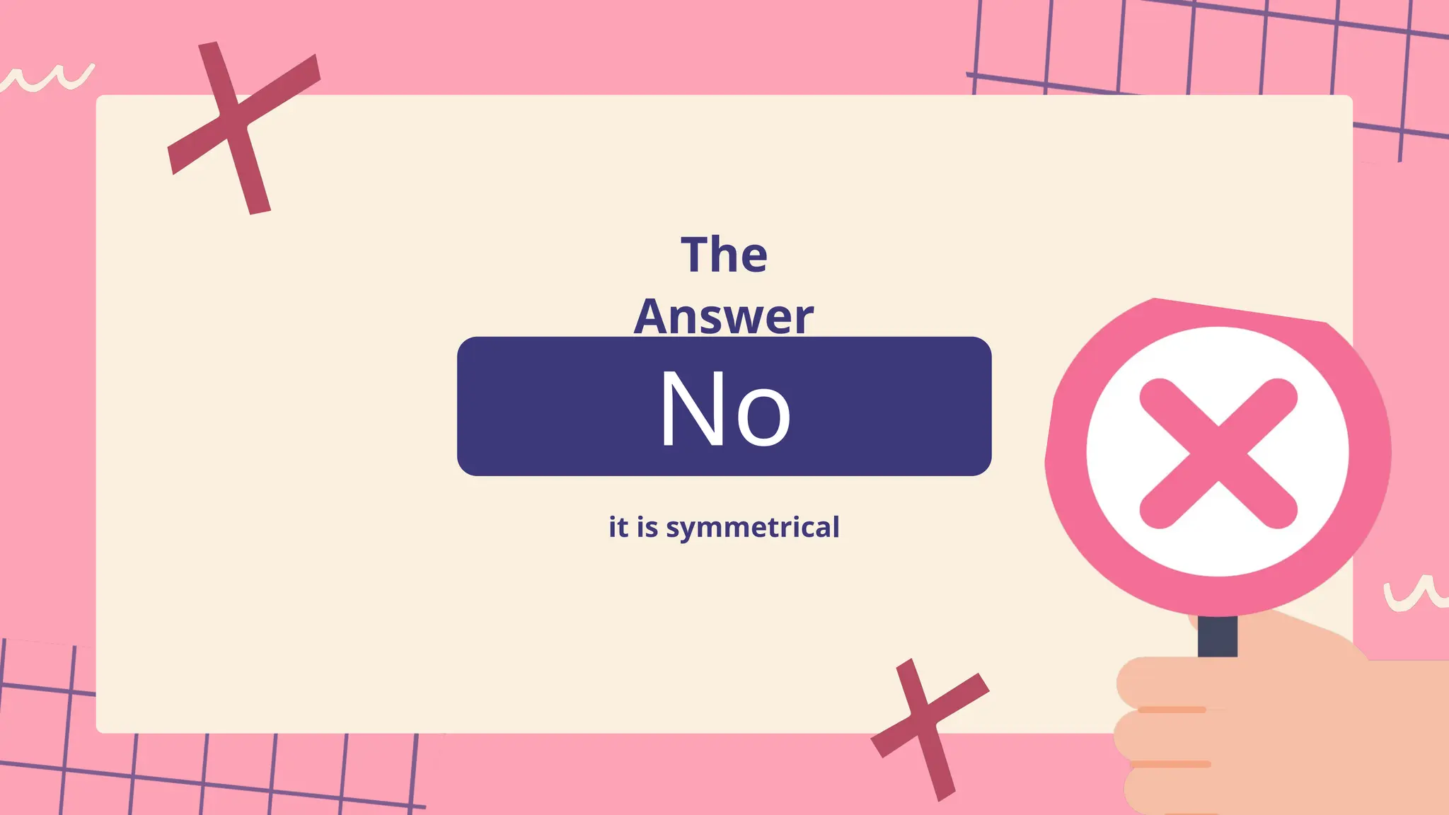 No
The
Answer
it is symmetrical
 