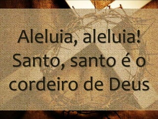 Aleluia, aleluia!
Santo, santo é o
cordeiro de Deus

 