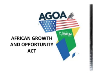AFRICAN GROWTH
AND OPPORTUNITY
ACT
 
