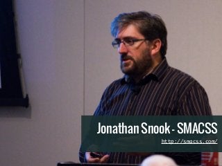 A GOOD CSS AND SASS ARCHITECTURE
Jonathan Snook - SMACSS
http://smacss.com/
 