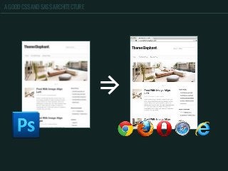 A GOOD CSS AND SASS ARCHITECTURE
 