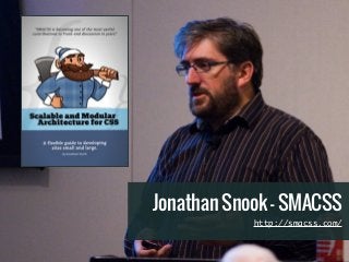 A GOOD CSS AND SASS ARCHITECTURE
Jonathan Snook - SMACSS
http://smacss.com/
 