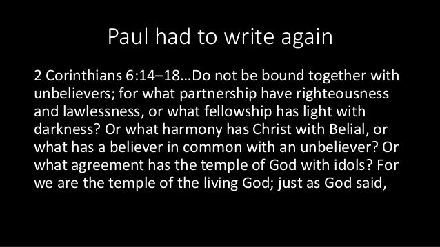 A Good Example Of A Bad Example 1 Corinthians 101 22