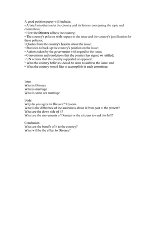 Position Paper | DOCX | Marriage and Civil Unions | Family and ...