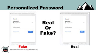 Personalized Password
Real
Or
Fake?
Fake Real
 
